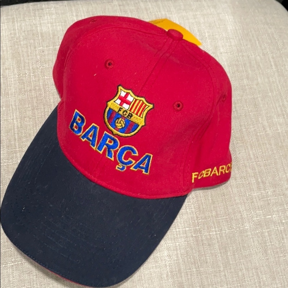 BARCA FC red Barcelona baseball hat NEW